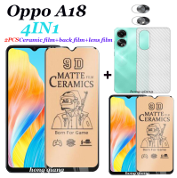 (4ใน1) เหมาะสำหรับจอ A38 A18 Oppo ฟิล์มเซรามิก Oppo A18K A98กระจกเทมเปอร์เซรามิก2ชิ้น + ฟิล์มด้านหลัง + ฟิล์มเลนส์