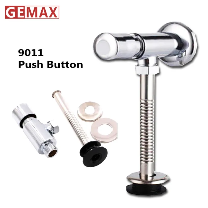 ⭐️gemax ️ High Quality Toilet Brass Push Button Urinal Flush Valve With Polished Chrome Bathroom 7728