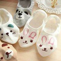 ถุงน่องผ้าฝ้ายผู้หญิงที่มองไม่เห็น No Show Nslip Loafer Liner Low Cut Animal Animals