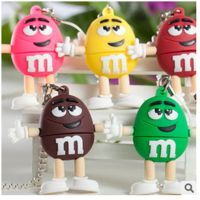 Usb Flash Drive Cartoon Chocolate M M Flash Memory Card Pen Drive 32GB Usb Stick 64G Pendrive 128GB 16G 8G Flash Drive Best Gift