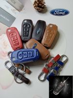 【Ready stock】ปลอกกุญแจรถยนต์หนังวัวแท้ 3 ปุ่มสําหรับ ford everest Ranger 3Button