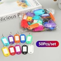 【YF】❈❈  50pcs Colorful Plastic Tags Hotel Number Classification Card Label Name Baggage Tag ID With Split