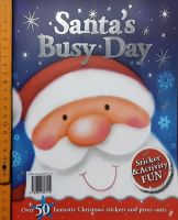 หนังสือกิจกรรมเด็ก สติ๊กเกอร์ ประดิษฐ์ ภาษาอังกฤษ Santas Busy Day/สภาพ 90-95%