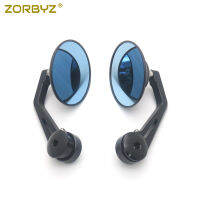 ZORBYZ อลูมิเนียมสีดำจับบาร์ End รอบกระจกมองหลังด้านข้าง10มิลลิเมตรกระทู้ภายในภูเขาสำหรับ Aprilia Mondial HPS 125 300 CR150