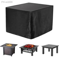 Square Fire Pit Cover Brazier Cover for Propane Brazier 210D Waterproof Dust Cover 54x54x89cm