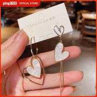 PING3693 3 pairs โลหะผสมอัลลอยด์ ต่างหูรูปหัวใจ อสมมาตรไม่สมดุล วันวาเลนไทน์ ต่างหูแบบห้อย แฟชั่นสำหรับผู้หญิง ของขวัญคริสต์มาสวันเกิด ต่างหูห้อยหัวใจ สาวๆ