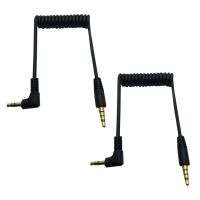 2X 3.5mm Audio Cable - Dual Male 3.5mm TRRS to TRS Universal Cable for Microphones