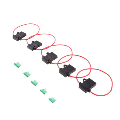 5ชิ้นในบรรทัด ATC ผู้ถือฟิวส์30AMP ฟิวส์ปกคลุมสำหรับรถยนต์รถบรรทุก