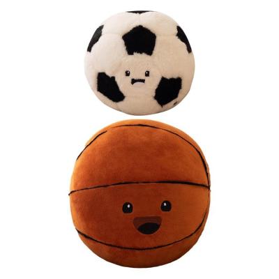 Football Plush Toy Fluffy Stuffed Basketball Cuddly Ball Cartoon Soft Basketball Plush Toy Soccer Ball Stuffed Doll Gifts for Boys Children Home Decor ingenious