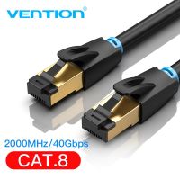 Vention แพทช์อีเทอร์เน็ต Cat8 RJ45 SFTP สำหรับเครือข่ายคอมพิวเตอร์แล็ปท็อปโมเด็ม0.5M/1M/1.5M/2M/3M สาย Lan