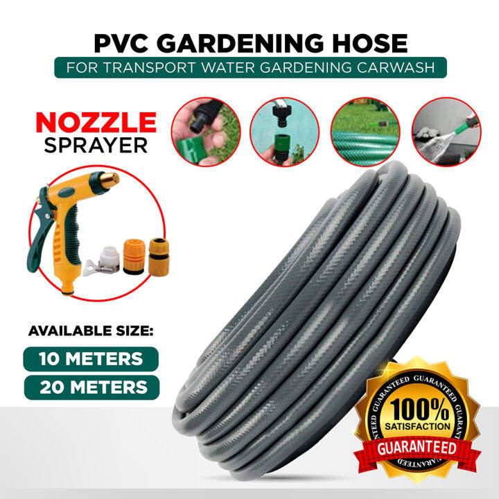 Heavy Duty Meter PVC Garden Hose for Gardening and Cleaning with Free