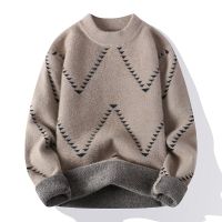 New Mens Knitted Sweater Fashion Comfortable Warm Casual Slim Turtleneck Top Mens Clothes