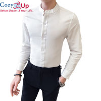 COZY UP 2020 ใหม่เสื้อเชิ้ตผู้ชายผู้ชายแข็งบางพอดีแขนยาวสำนักงานธุรกิจอย่างเป็นทางการชุดเสื้อเสื้อผ้า camisa สังคม M asculina