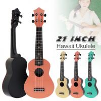 21 Inch Soprano Ukulele Colorful Acoustic 4 Strings Hawaii Guitar Instrument for Children and Music Beginner