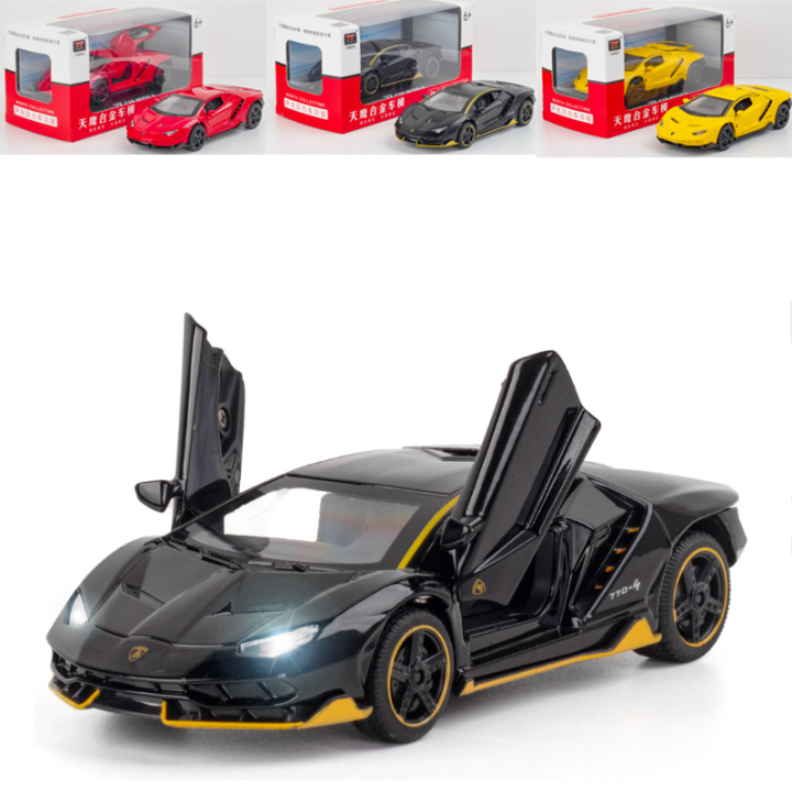 1-32-lamborghini-lp770-4ล้อแม็กรถยนต์รุ่นเสียงและแสงดึงกลับคอลเลกชัน-d-iecast-ยานพาหนะรถยนต์ของเล่นสำหรับเด็ก