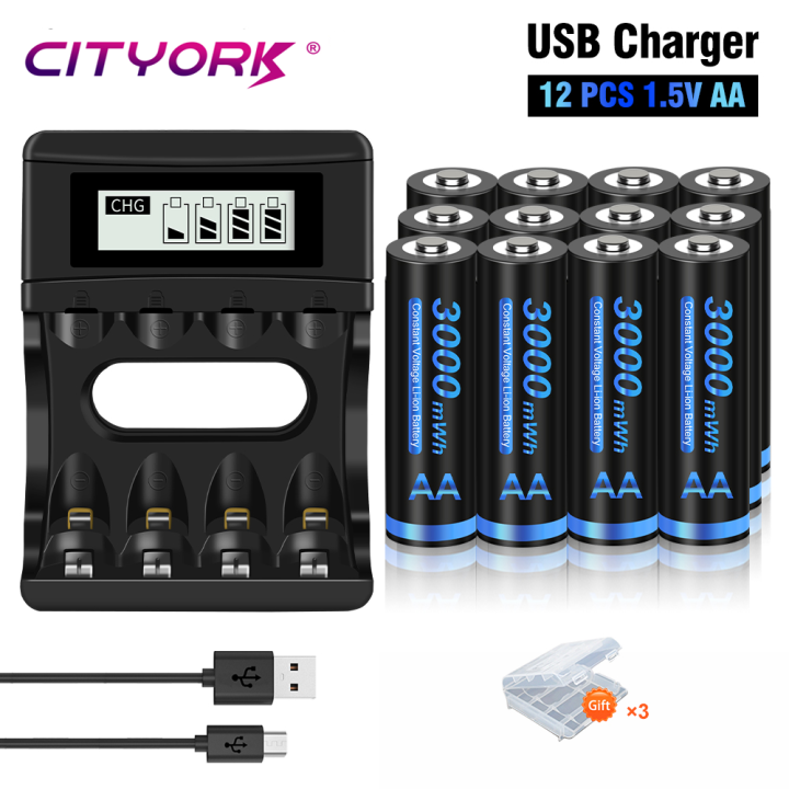 cityork-1-5v-aa-li-ion-rechargeable-battery-3000mwh-1-5-v-aa-lithium-ion-rechargeable-batteries-with1-5v-aa-aaa-battery-charger