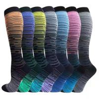 The new foreign trade hot Compression socks colors blend in the ramp Compression will stretch hose stockings socks movement