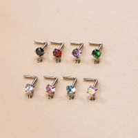1Piece 3mm Round Zircon Nose Ring Cuff Body Jewelry for Women 2022 Ear Cuffs Stainless Steel Piercing Stud Earrings for Teens Body jewellery