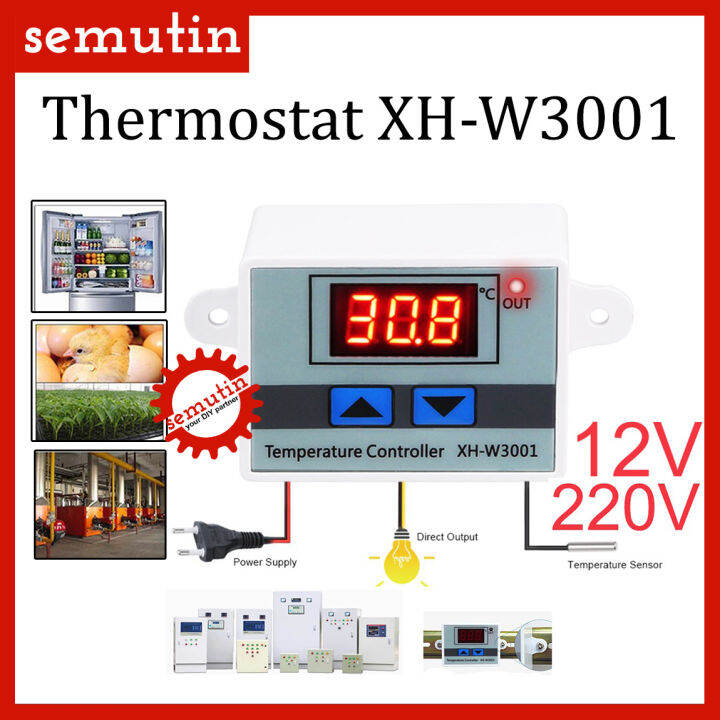 Thermostat Digital XH W3001 / Termostat Mesin Penetas Telur / Pengatur ...