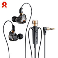 เฮดโฟนแบบเสียบหูหูฟัง KT02 3.5มม. พร้อม Earphone HiFi ไมโครโฟนเบสสำหรับการสตรีมหูฟังคาราโอเกะ