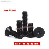 M3 M4 M5 M6 M8 M10 Countersunk Head Socket Cap Screws DIN 7991 Allen Bolts Flat Head Hex Drive Screw Grade 12.9 Steel Black