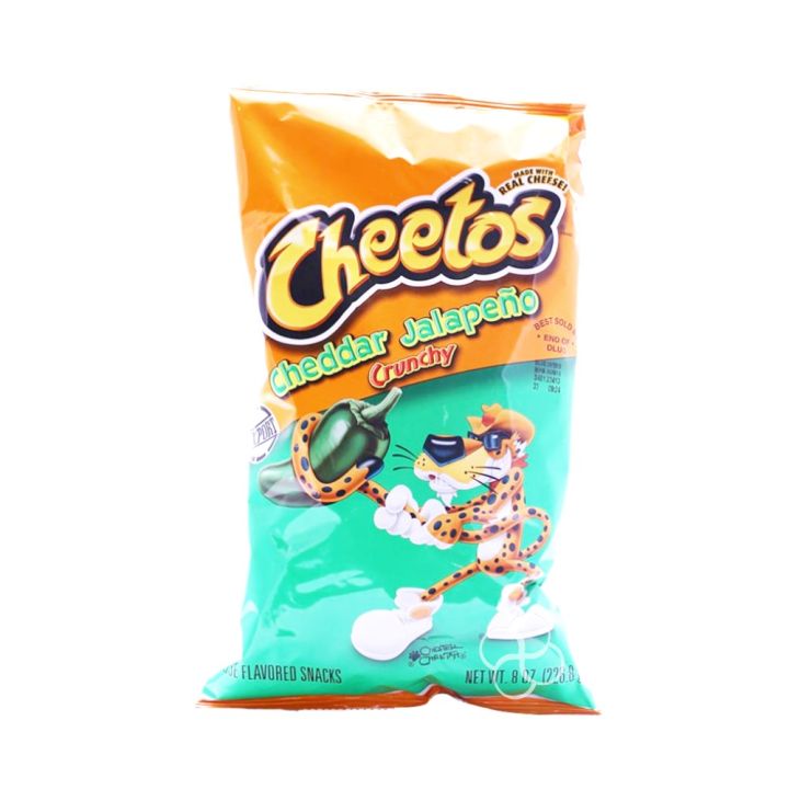 Cheetos Crunchy Cheddar Jalapeno Cheese Flavored Snack 226 8g Lazada Ph