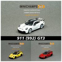 MINICHAMPS 1:64 911 992 GT3 2021ล้อแม็กไดโอรามารถรุ่นคอลเลกชันขนาดเล็กคาร์โรของเล่นในสต็อก