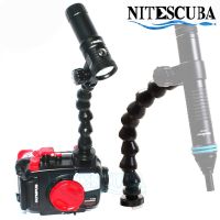 1 Nitescuba ดำน้ำเย็นร้อนรองเท้างูแขนไฟฉาย Loc Line Flex Light Arm Ys อะแดปเตอร์ Strobe Light Tg6 5ถ่ายภาพใต้น้ำ