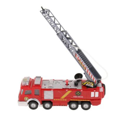 BolehDeals Electric Fire Truck Toy with Lights and Sirens Sounds  Extending Ladder and Water Pump Hose to Shoot Water  Bump and Go Action