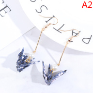 wangqingpeng PDBH Fashion Store 1 đôi Bông tai hình cần cẩu Origami Màu thumbnail
