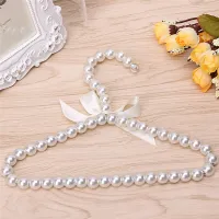 Fashion Plastic Pearl Bow Clothes Clothing Hanger For Kids Children Pet Dog Cat New Clothes Hangers Pegs