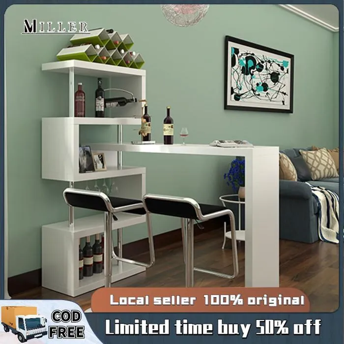 【On Sale】Fashionable table The bar counter rotates 360 degrees, and the ...