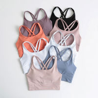 Lulu Crop Top Female Yoga Wear Sports Without Underwire Bones High Impact Tops For Girls Sportswear Gym Workout Clothing