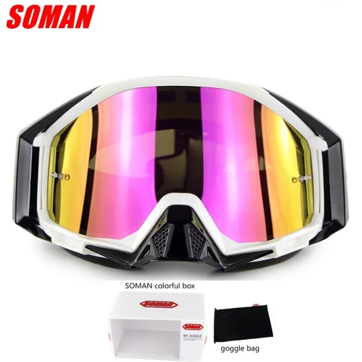 SOMAN OTG Goggles Motocross Cross Country Gafas Mx Flamme Atv