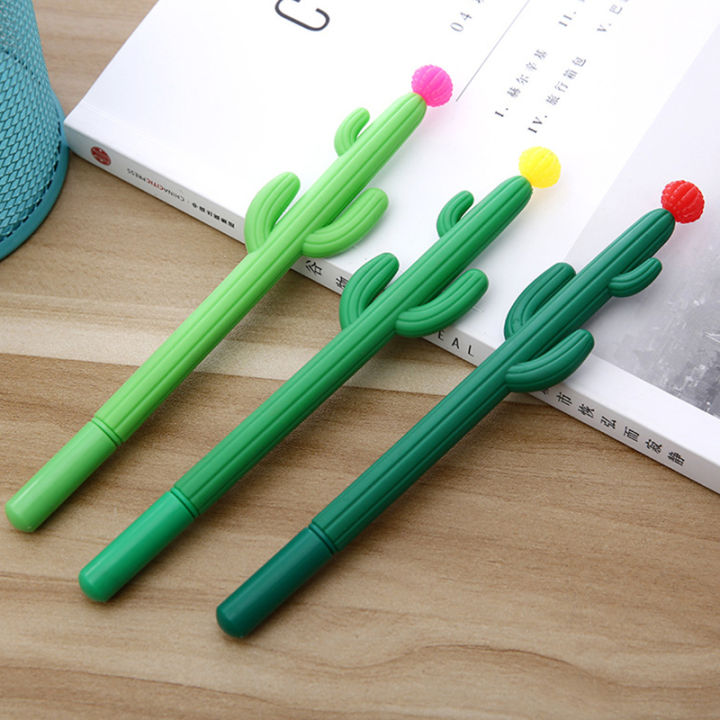 36pcslot-korean-cute-pens-cactus-cool-wedding-gift-gel-pen-funny-kawaii-ballpoint-stationery-back-to-school-stuff-thing-good