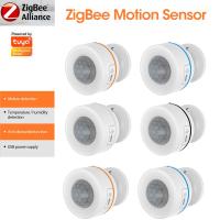 NEO Tuya Zigbee 3.0เซ็นเซอร์ตรวจจับการเคลื่อนไหว PIR มีเซ็นเซอร์วัดอุณหภูมิความชื้นไร้สายเครื่องตรวจจับอินฟราเรดแบบพาสซีฟระบบเตือนภัยในบ้าน