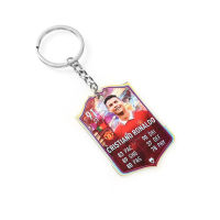 HOT Messi,C. Ronaldo, Neymar, Mbape, Harland,Salah,KAKA,Pacquiao 23 Football Star Player Data Card Acrylic Keychain Hang Tag