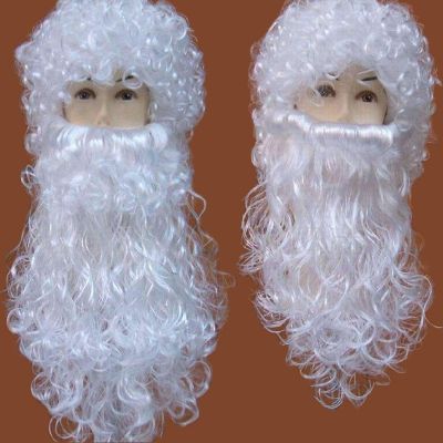 [Cos imitation] ซานตาคลอสเคราซานตาคลอสแต่งตัววิกผมคริสต์มาส COS เวทีแต่งตัวอุปกรณ์เคราสีขาว