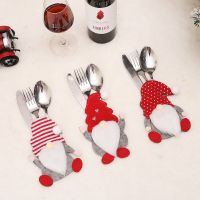 Christmas Gnome Tableware Holder Pockets Set Knife Spoon Fork Bags Xmas Party Dinner Novelty Decorations Best Christmas Holiday Socks Tights