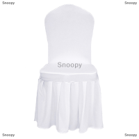 Snoopy เก้าอี้ปาร์ตี้งานแต่งงานที่คลุมด้วยผ้าสแปนเด็กซ์พร้อมกระโปรงผ้าคลุมเบาะนั่งสำหรับงานปาร์ตี้ที่คลุมเก้าอี้สำหรับห้องรับประทานอาหาร