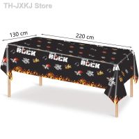 ❖✜ Rock Music Plastic Table Covers Let Us Rock Birthday Party Decorations Table Cloths Wedding Bachelor Party Disposable Tablecloth