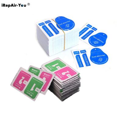 100PCS Wet Dry Cleaning Wipes Removal Paper Dust Absorber Sticker iPhone X 8 7 6 6s Optical Cleaner