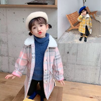 [COD] Girls coat tartan padded thick top 21 winter clothes new foreign trade childrens on behalf of 3-8 years old