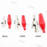 28mm 35mm 45mm Electrical Alligator Clip Test Lead Cable Metal Meter Clamp Probe Crocodile Moto Bike DIY YB23TH