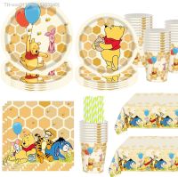 ♣♝ Disney Winnie the Pooh Party Supplies Paper Napkins Tablecloth Cup Plate Balloon Baby Shower Girls Birthday Party Decoration