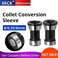 VACK 1/4 นิ้วอะแดปเตอร์ความแม่นยําสูง Collet 6mm 8mm Shank Router Bits Wood Cutter Adapters Holder CNC Machining Accessories เครื่องมือ