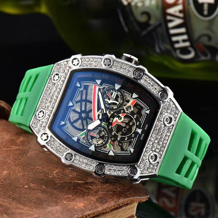 นาฬิกาข้อมือผู้ชาย-2022-ใหม่นาฬิกาอังกฤษรูปทรงกระบอกเพชรหุ้มห่อนาฬิกาแฟชั่นคู่ชายและหญิงอเนกประสงค์