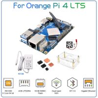 For Orange Pi 4 LTS 4GB LPDDR4 16GB EMMC Rockchip RK3399 Wifi+BT5.0 Gigabit Ethernet Development Board Heatsinks