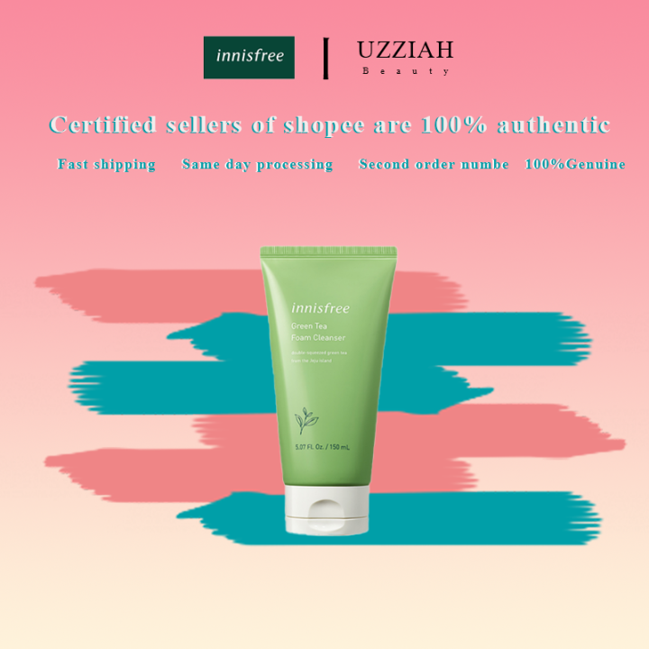 innisfree Refreshing Green Tea Foam Cleanser 150ml Hydrating Acne