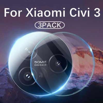 1/3Pcs Lens Film For Xiaomi Civi3 HD Tempered Glass Back Anti-scratch Rear Camera 9H Glass Clear Protector for Xiaomi Mi Civi 3